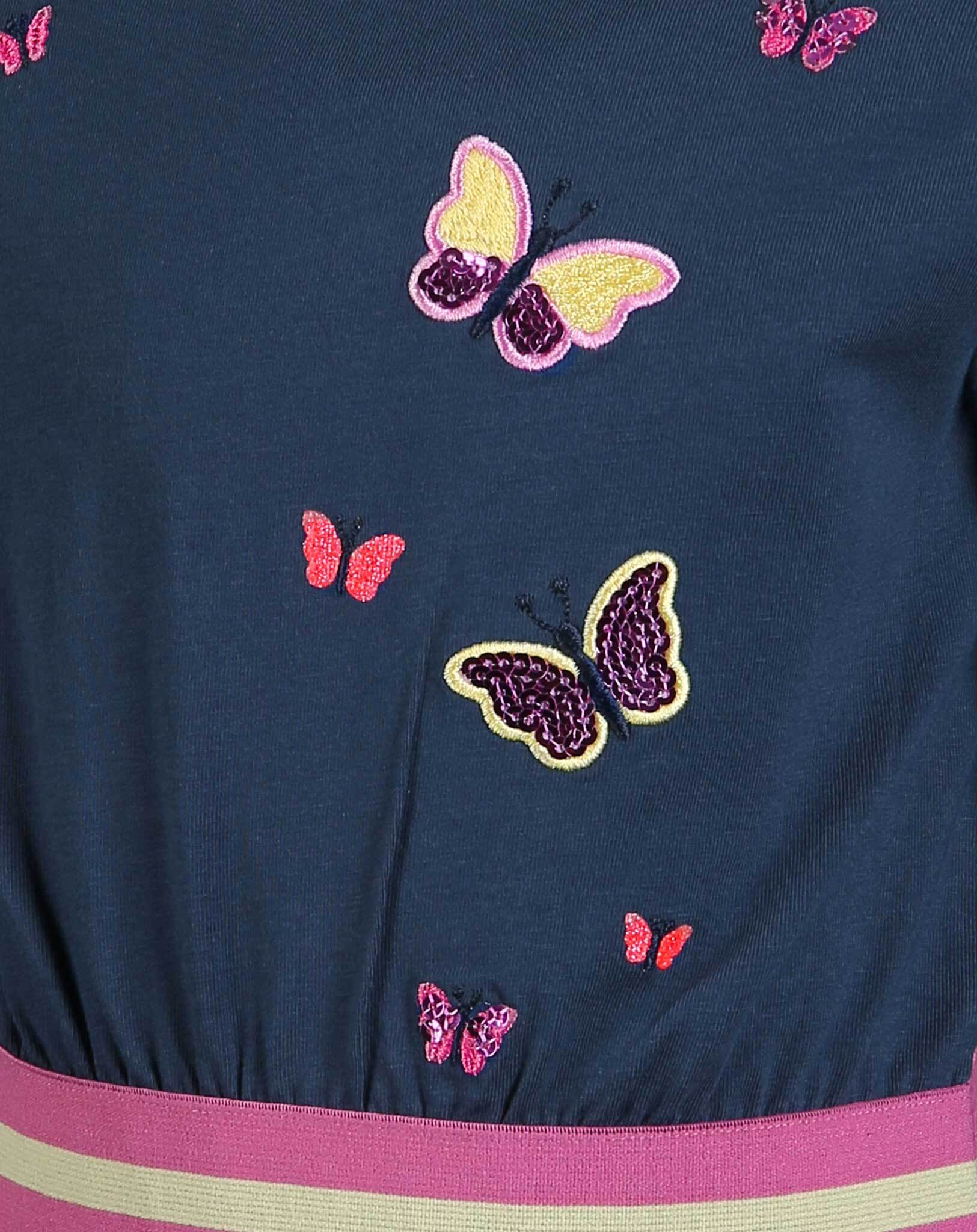 Langarmkleid SCHMETTERLINGSBLUME in dunkelblau