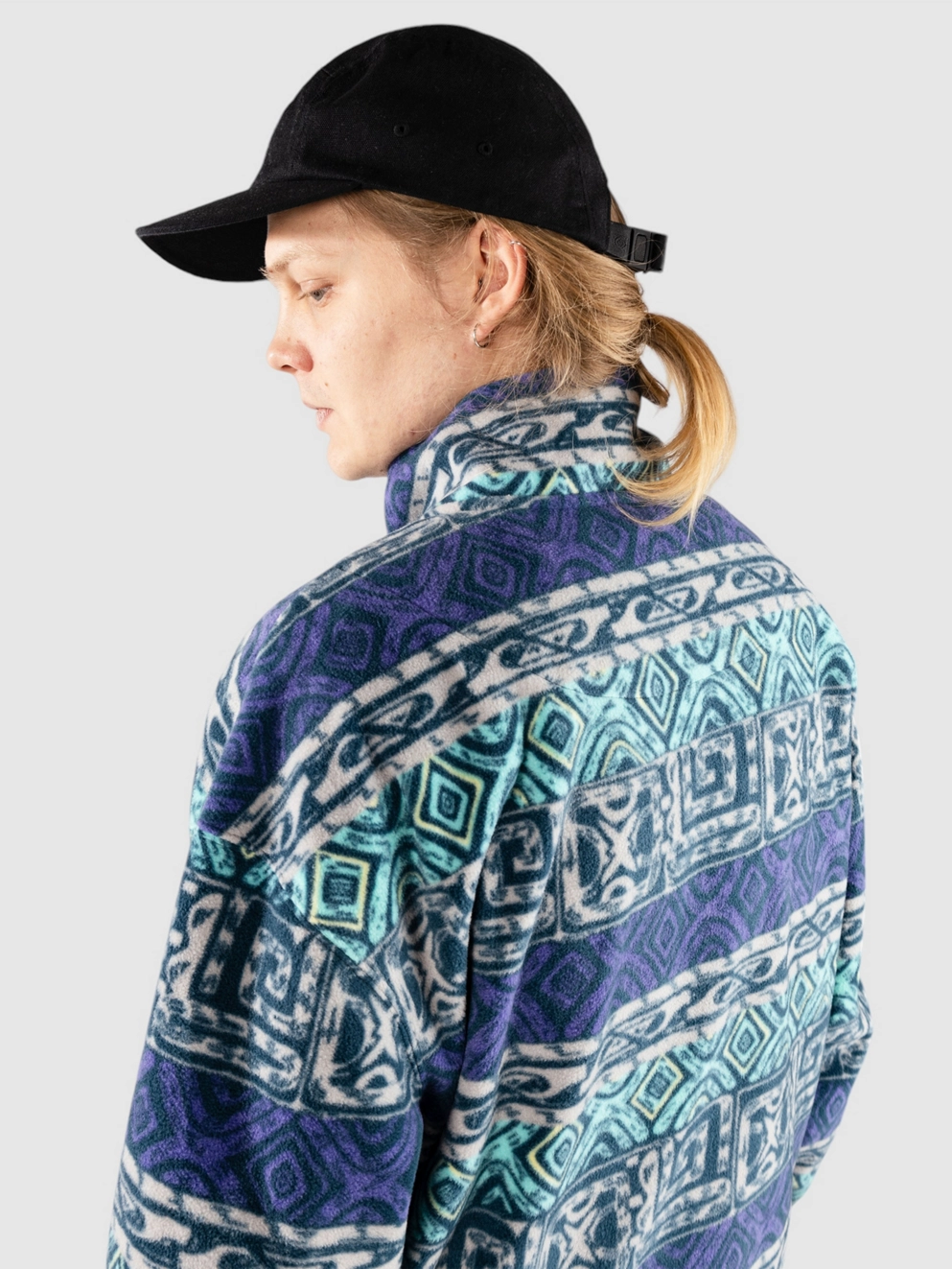 Quiksilver Global Heat Polar Fleece Jacket silver gray global ht str