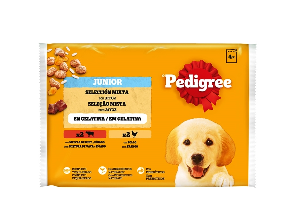 COMIDA HÚMIDA PARA CÃO PEDIGREE GELEIA JÚNIOR 4X100G
