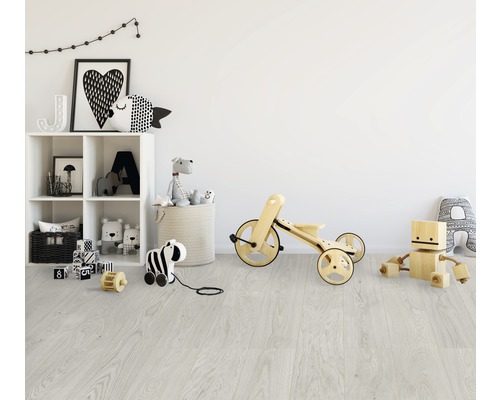 GREEN VINYL vinylvloer, witte eiken landhuisplank, klikverbinding, 1290 x 173 x 4,0 mm