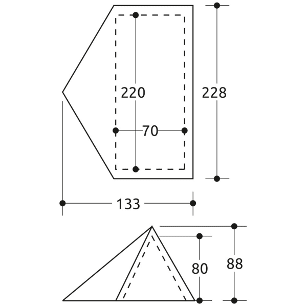 Tente bivouac CAMP MINIMA 1 EVO