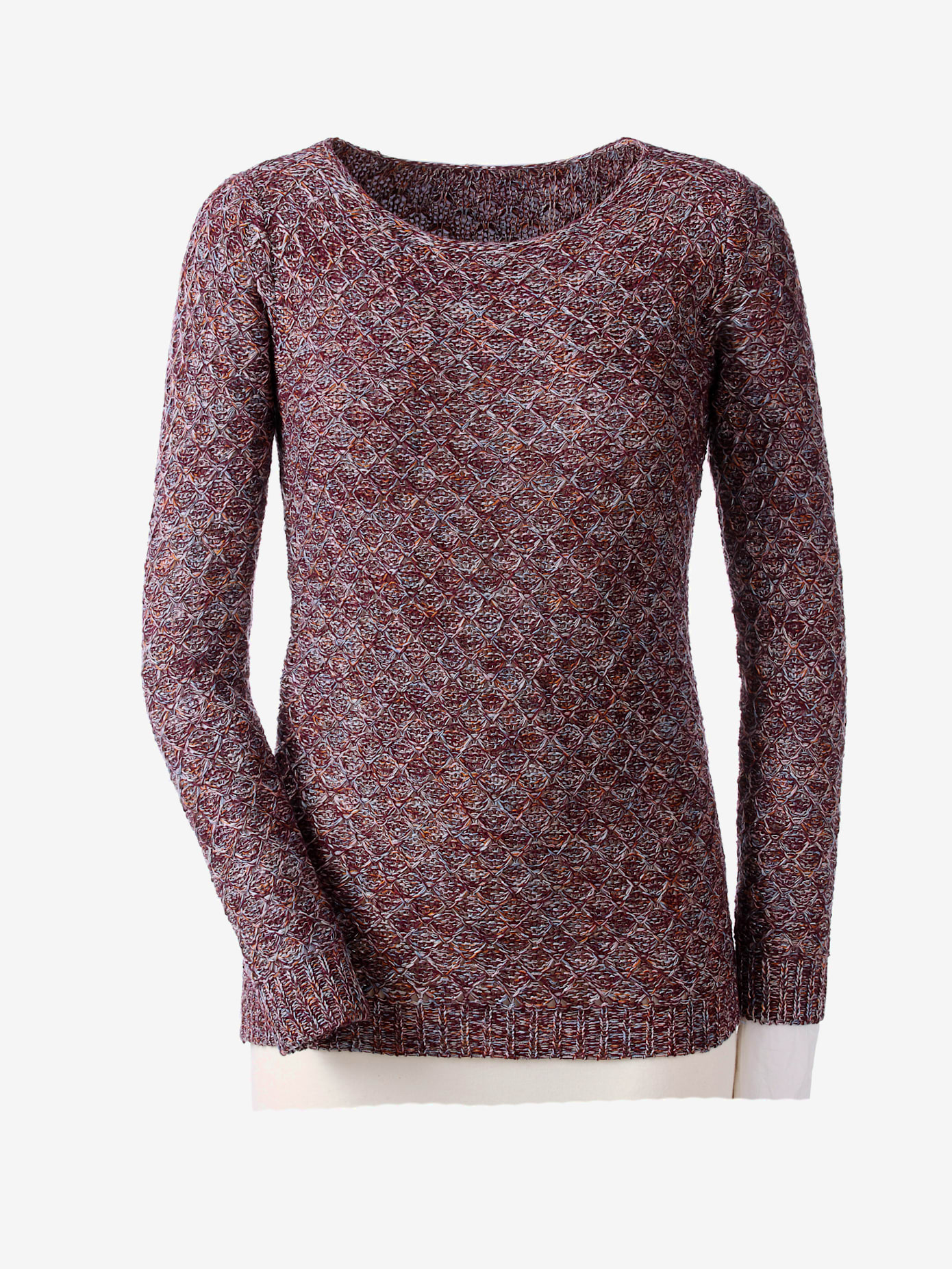 Pull encolure ronde superbe fil multicolore