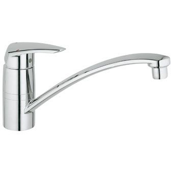 Grohe Eurodisc 1-gats keukenkraan m. draaibare lage uitloop chroom