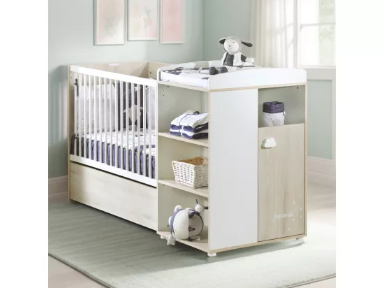 Lit Combiné 120x60 Evolutif en 90x190 en bois