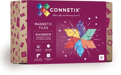 Connetix Magnetiske Byggeklosser Rainbow Geometry 30 Deler