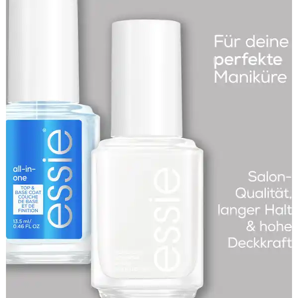 Nagellack Nr. 1 blanc &  all-in-one top / base coat Set