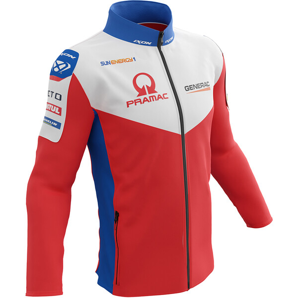 Ixon - Sweat zippé Pramac 22 Rouge / Blanc / Bleu
