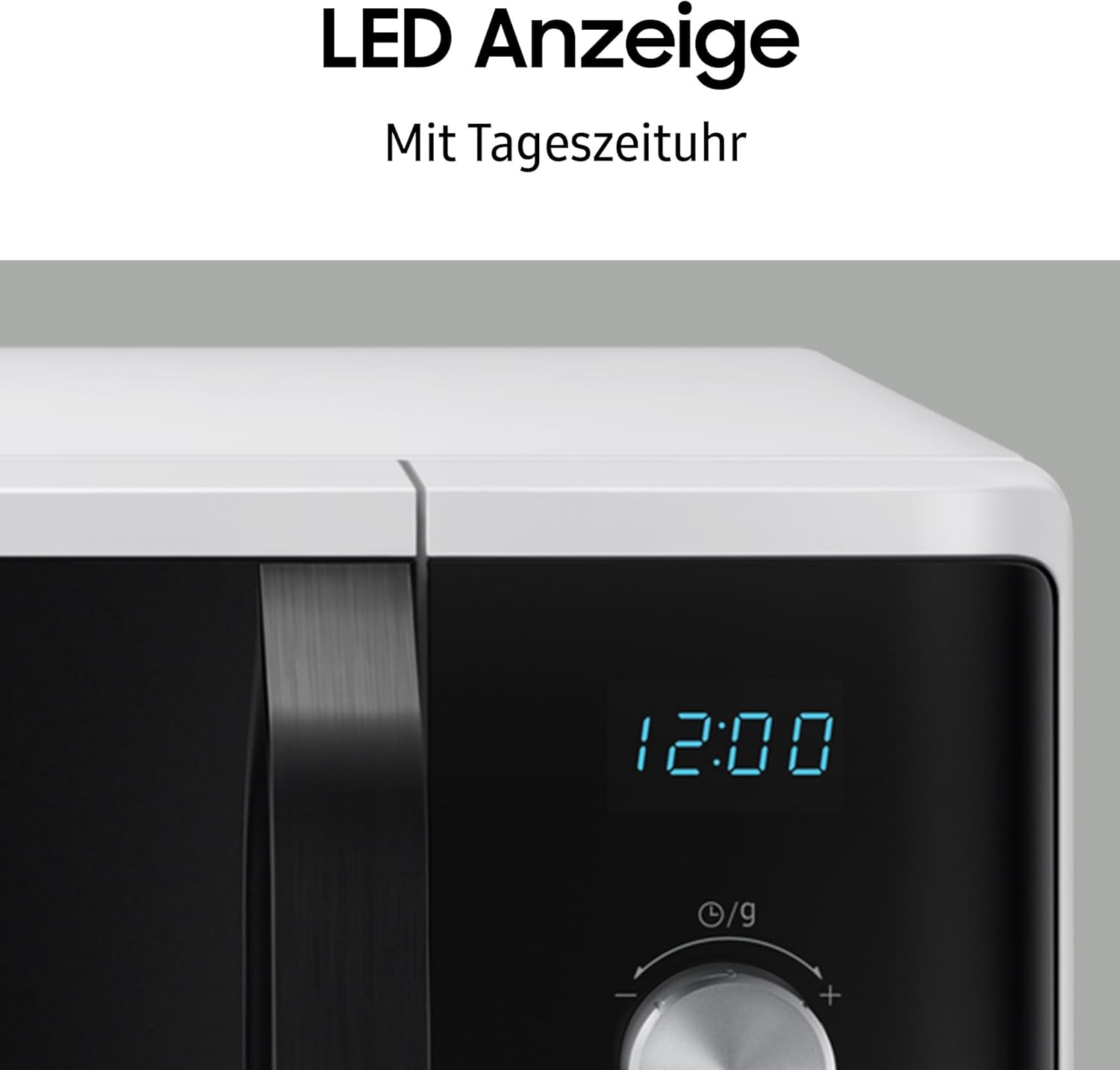 MG23K3614AW/EG Mikrowelle mit Grill / 23 Liter Garraum / 800 W/Großes Grillelement für gleichmäßige Bräunung/Kratzfester Keramik-Emaille-Innenraum, Weiß