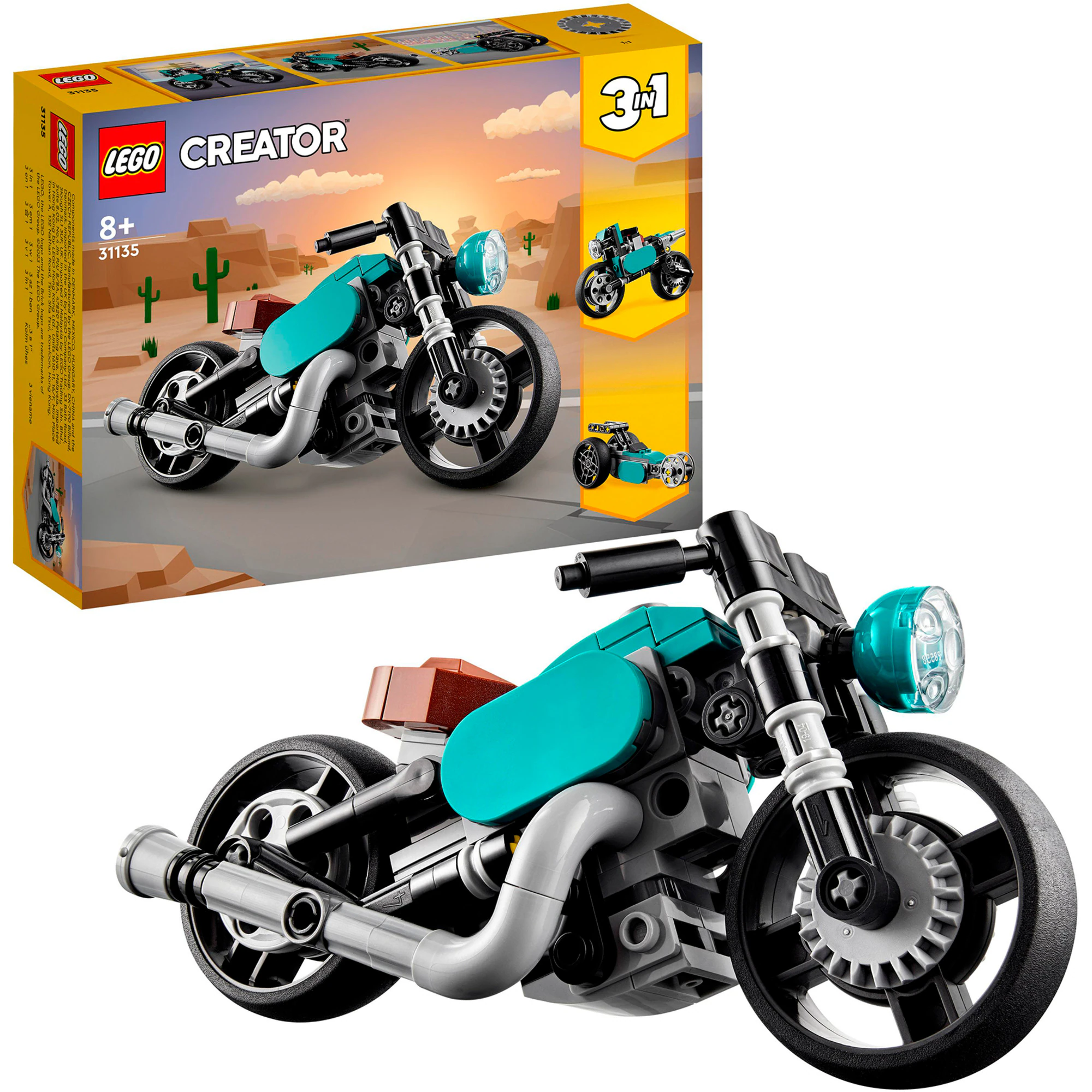 LEGO Konstruktionsspielzeug Creator 3-in-1 Oldtimer Motorrad