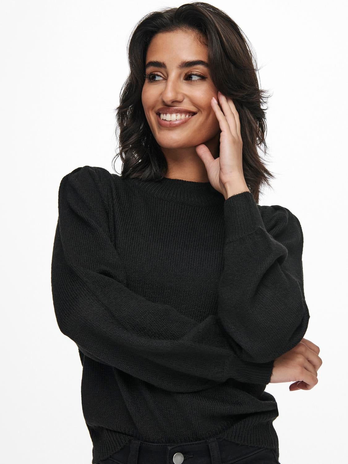 JDYRUE Strickpullover Black