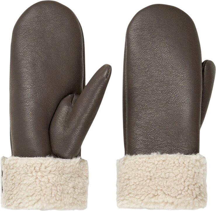 DAY ET Day Faux Shearling Mittens Major brown