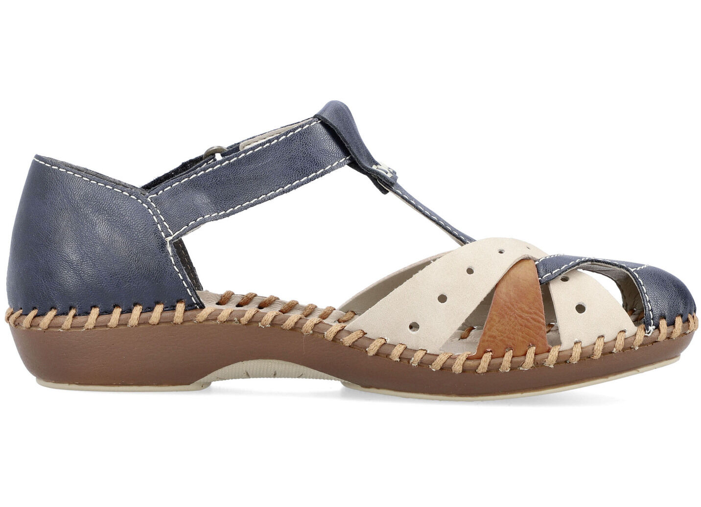 Rieker, leichte Damen-Sandalen, Weite G, mit Klettverschluss