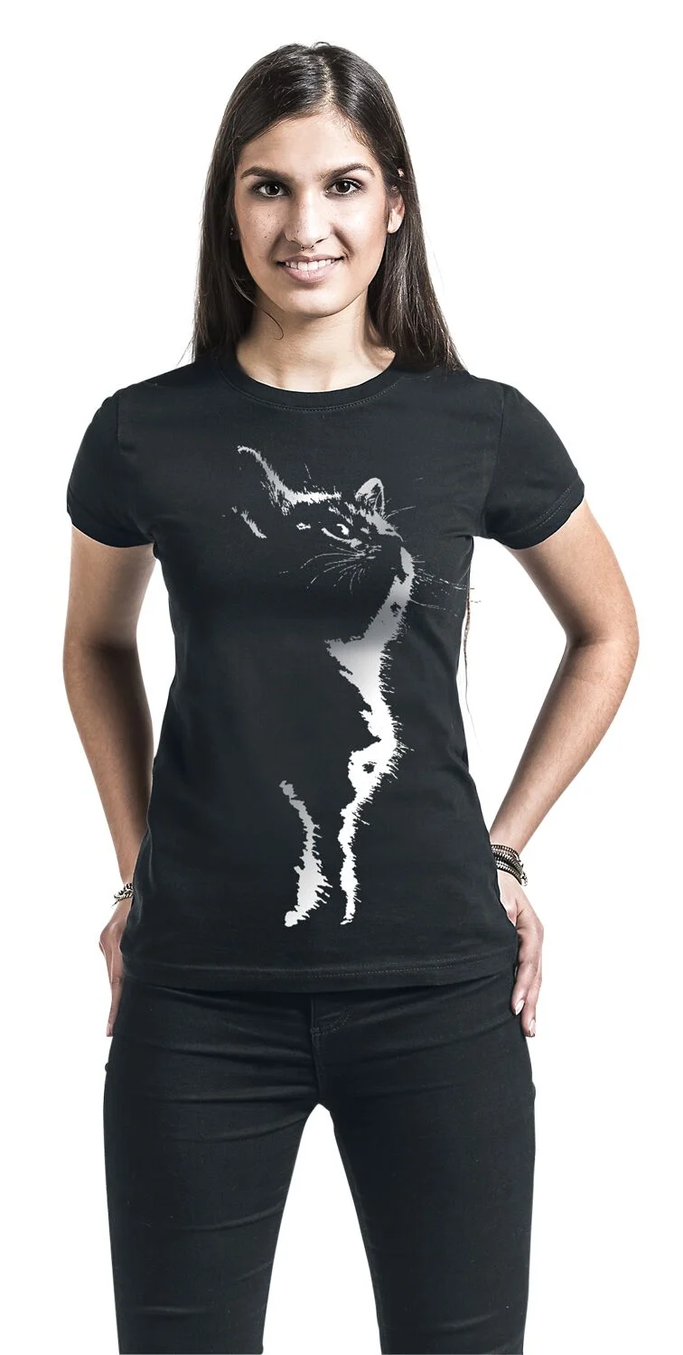 Cat Silhouette | Tierisch T-Shirt Manches courtes