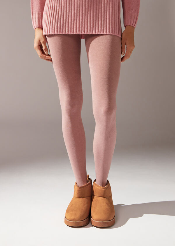 Meias-calças em mistura macia de modal e cashmere