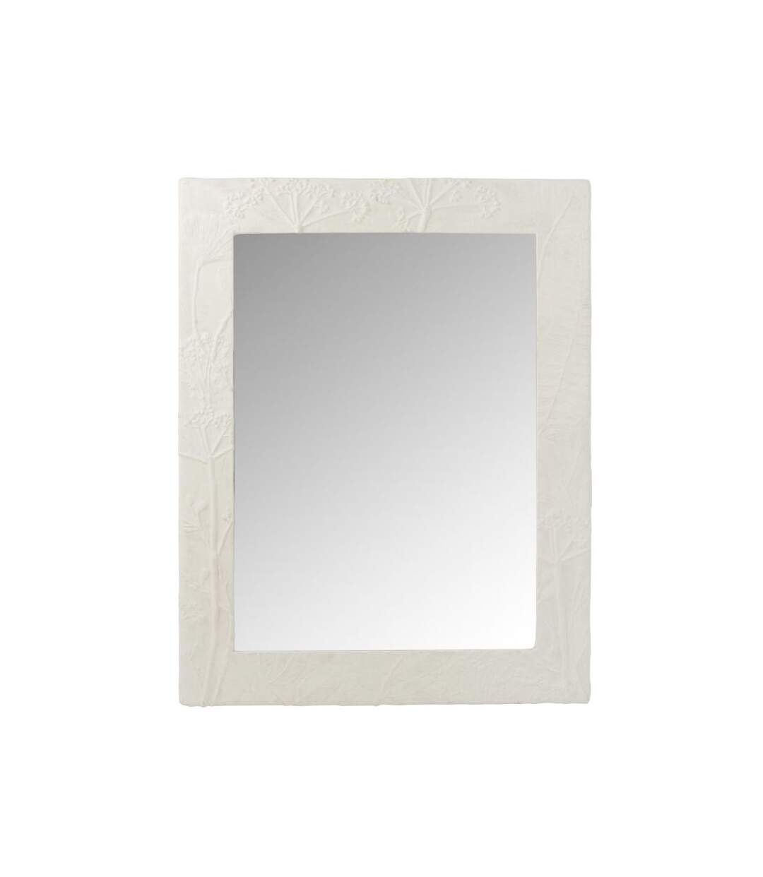 Paris Prix - Miroir Mural Design relief Fleur 114cm Blanc