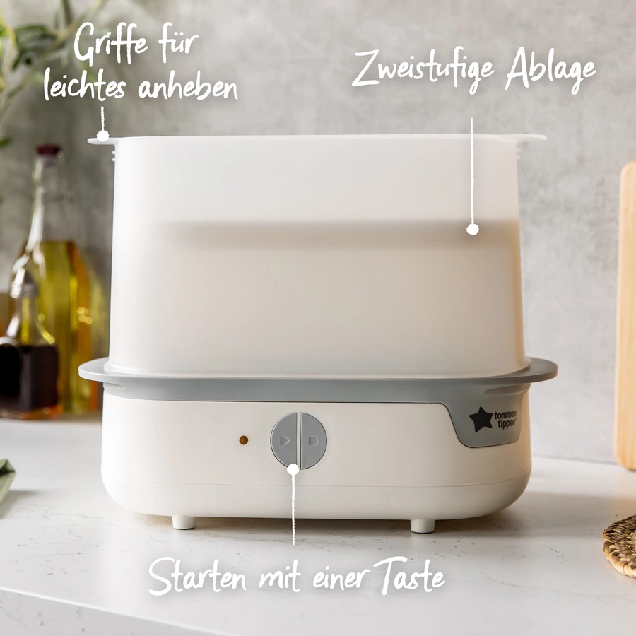 Tommee Tippee Sterilisator Advanced Super-Steam elektrisch, weiß
