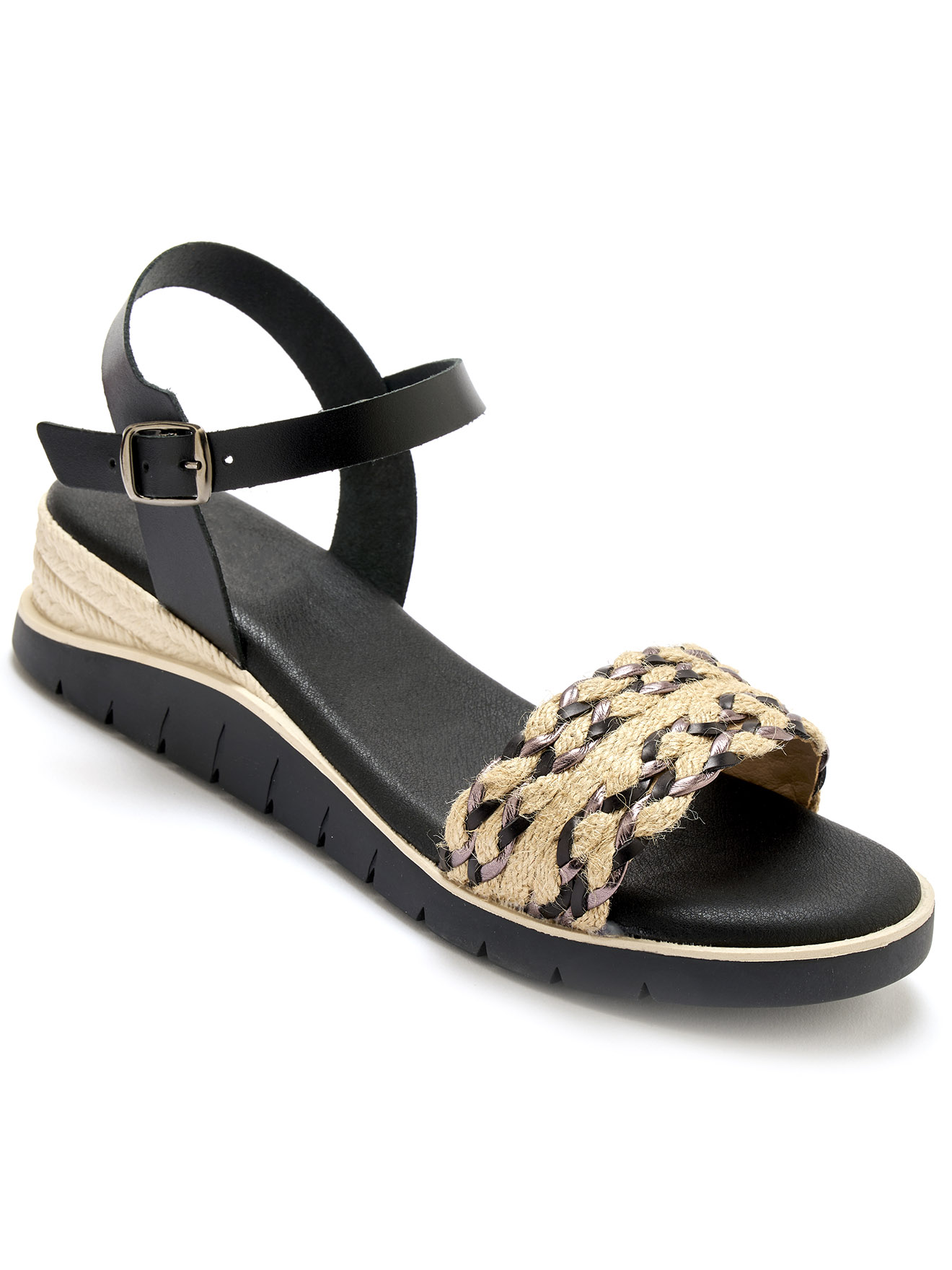 Sandales dessus cuir et corde