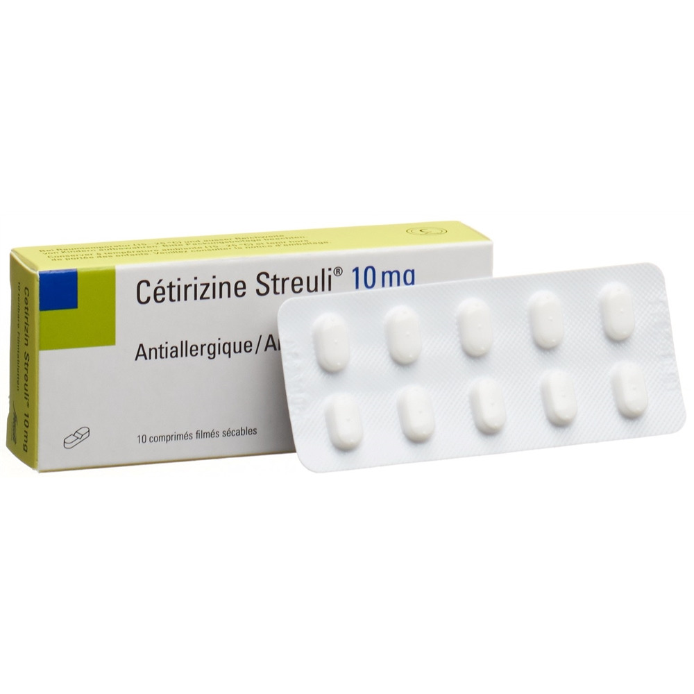 CETIRIZINE Streuli Filmtabl 10 mg Blist 10 Stk