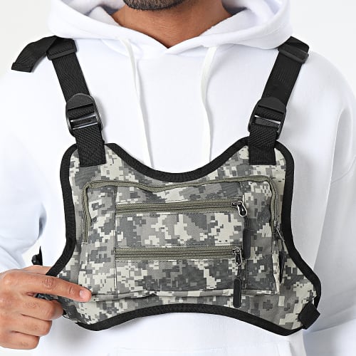 Sac Poitrine Gris Camouflage