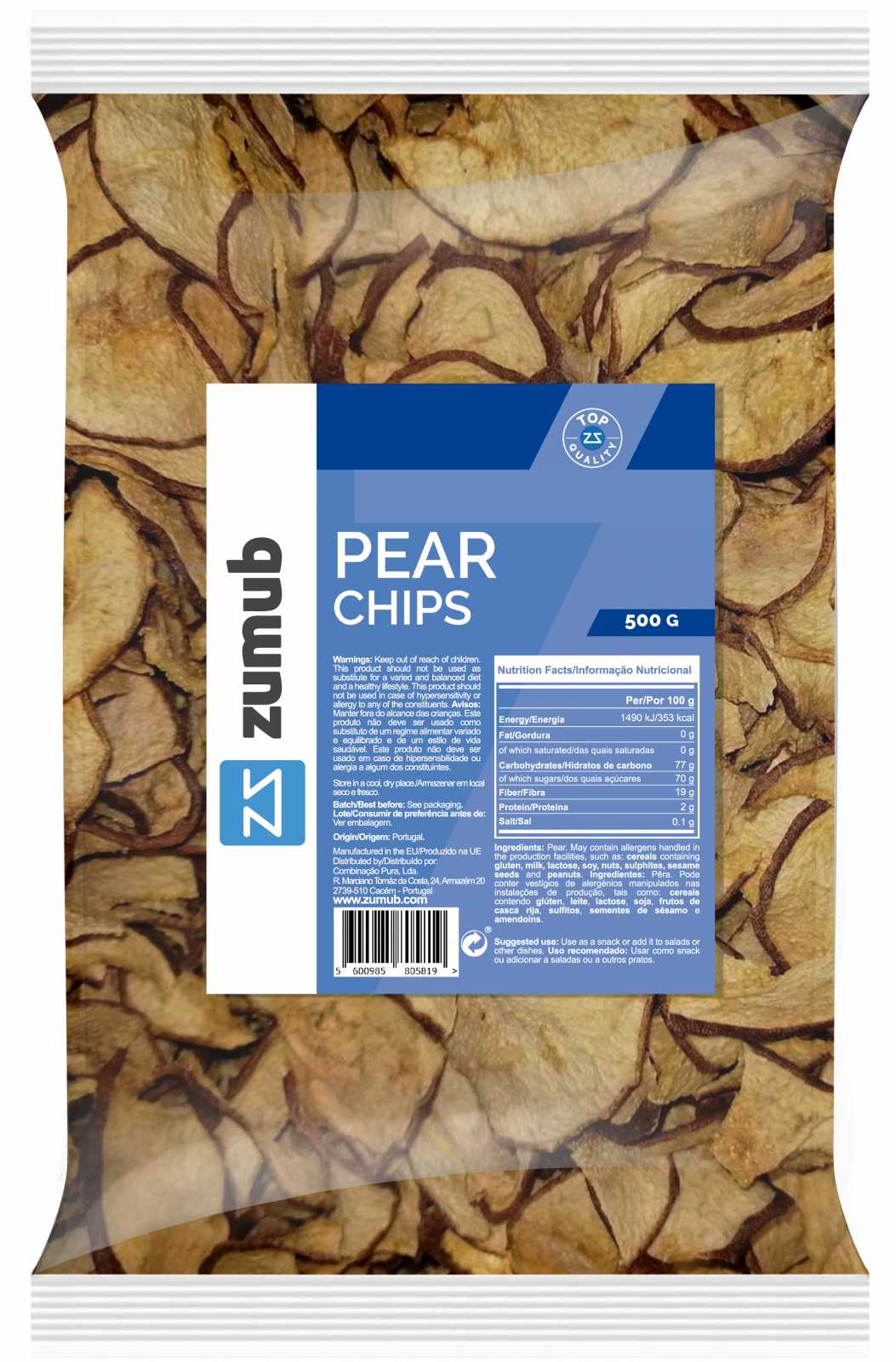 Chips de Pera Zumub Zumub 125g - Oportunidade