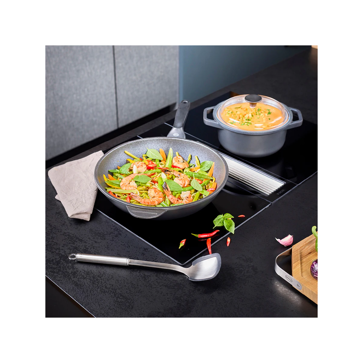 Rösle Wok turner 38.8 cm Steel/Black