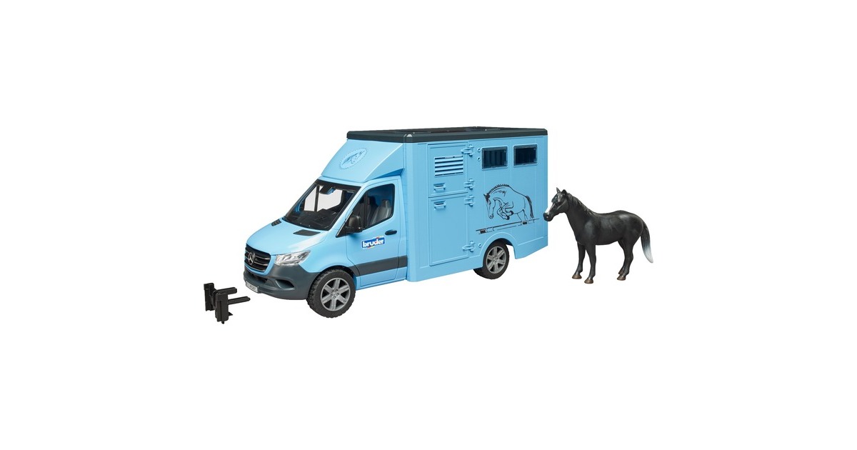 bruderMB Sprinter dierentransporter met paard Modelvoertuig  (02674)
