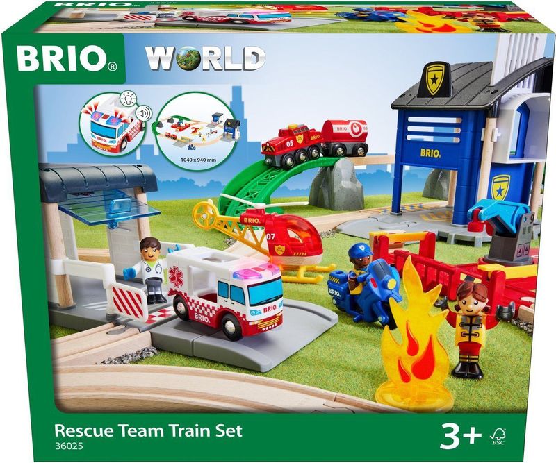 BRIO Reddingsteam Treinset - 36025 - Treinbaan