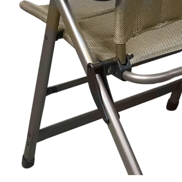 Fauteuil matelassé dossier haut alu Moka TRIGANO