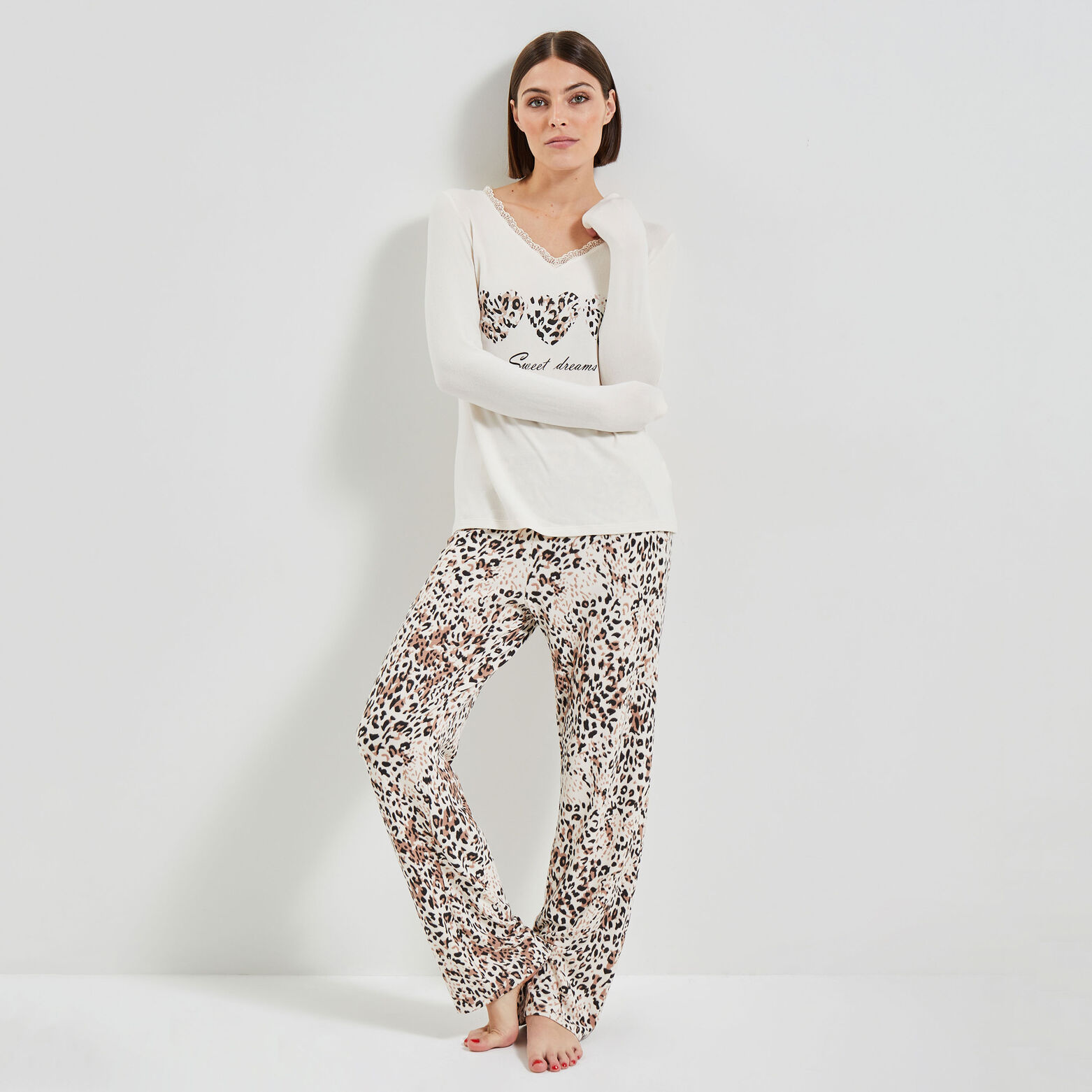Tshirt pyjama léopard