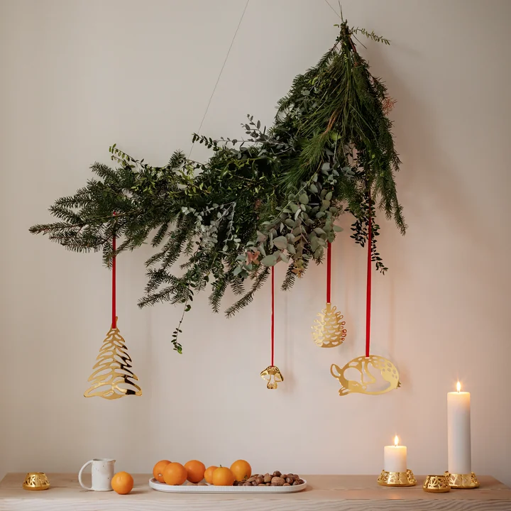 Georg Jensen - Large Christmas Ornament, gold (3er-Set)