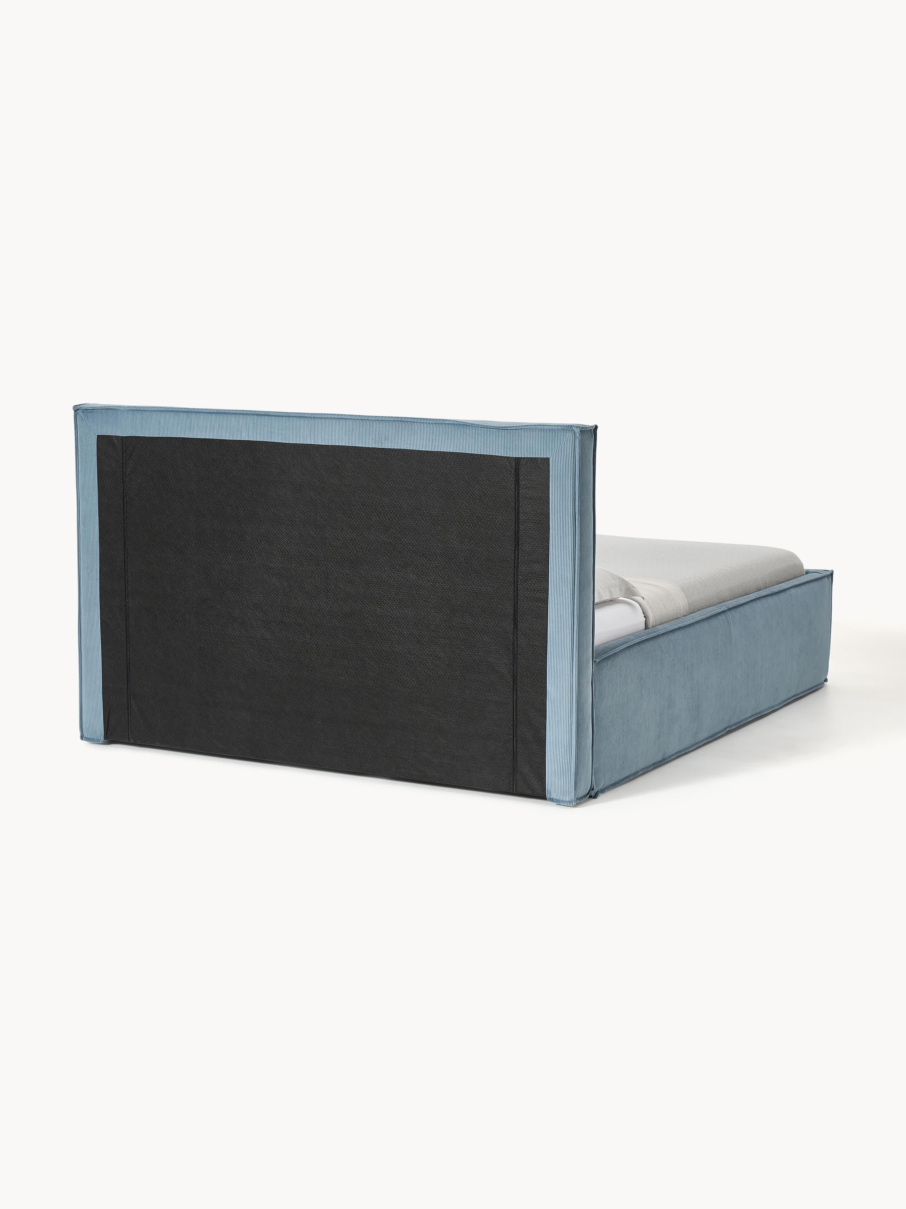 Corduroy gestoffeerd bed Dream met opbergruimte