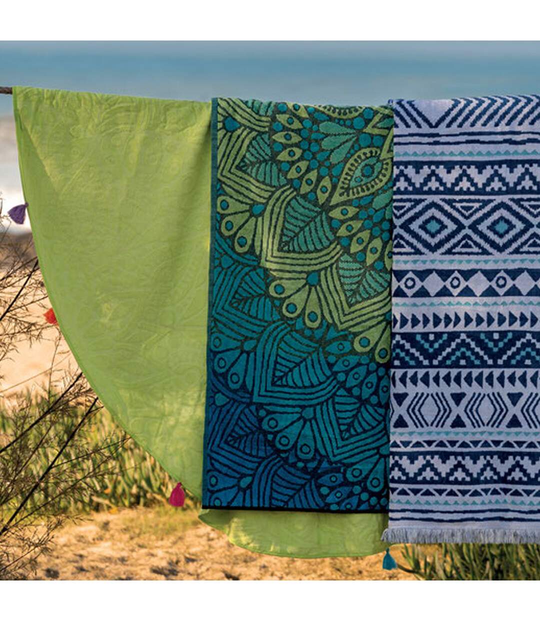 Drap de plage D180 cm TRACCIA Vert