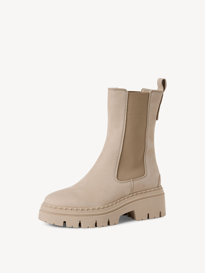 Leren Chelseaboot - beige