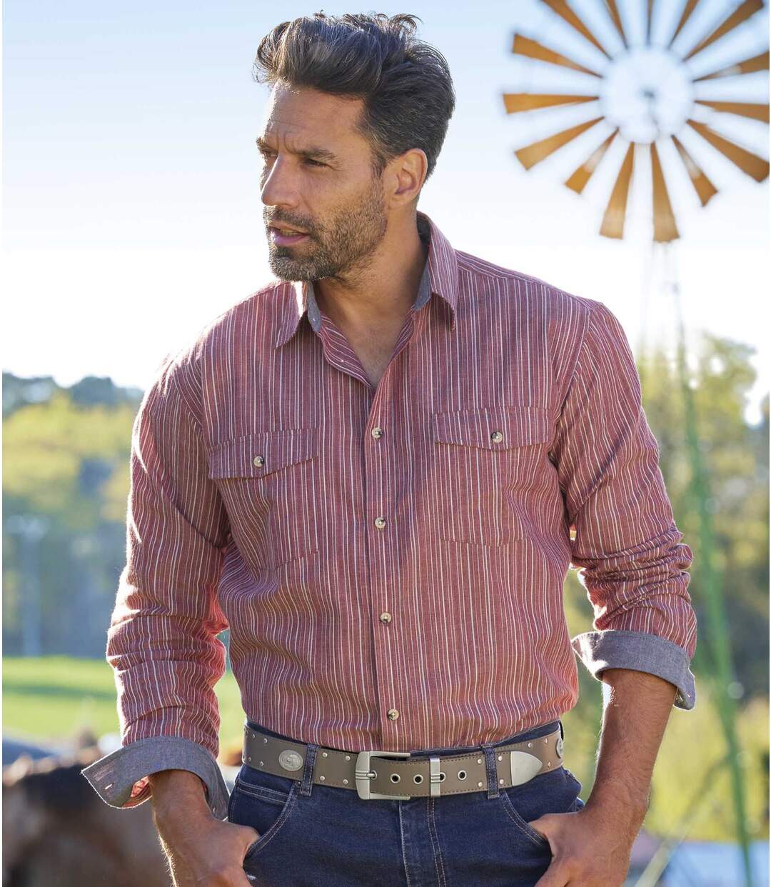 Chemise Popeline Rayée
