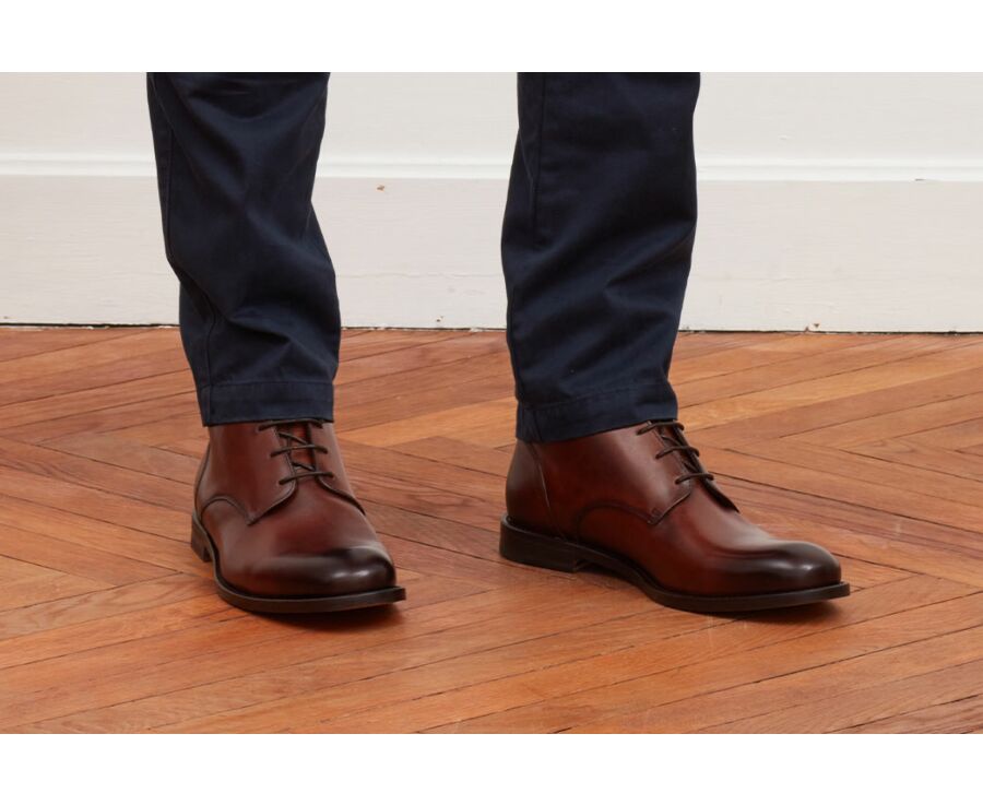 Boots homme Chocolat patiné - KINSHAM