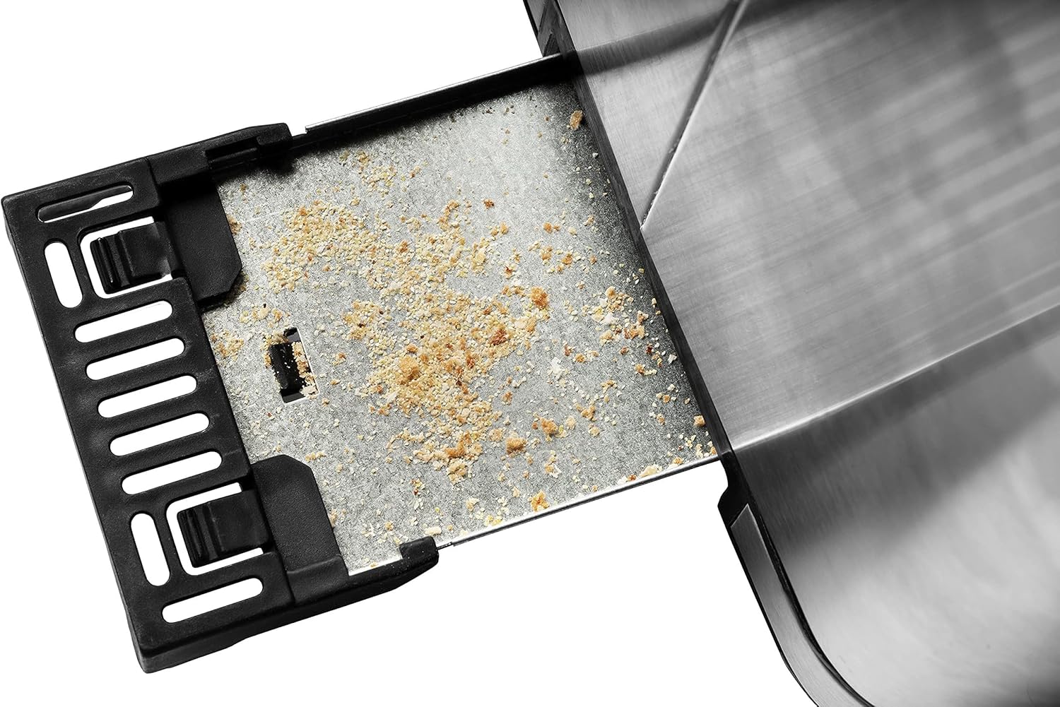GASTROBACK #42396 Design Toaster Digital 4S, 4-Scheiben, intergrierter Brötchenaufsatz, 7 Toastprogramme, LCD-Countdown-Anzeige, 950 Watt, Edelstahlgehäuse, Silber