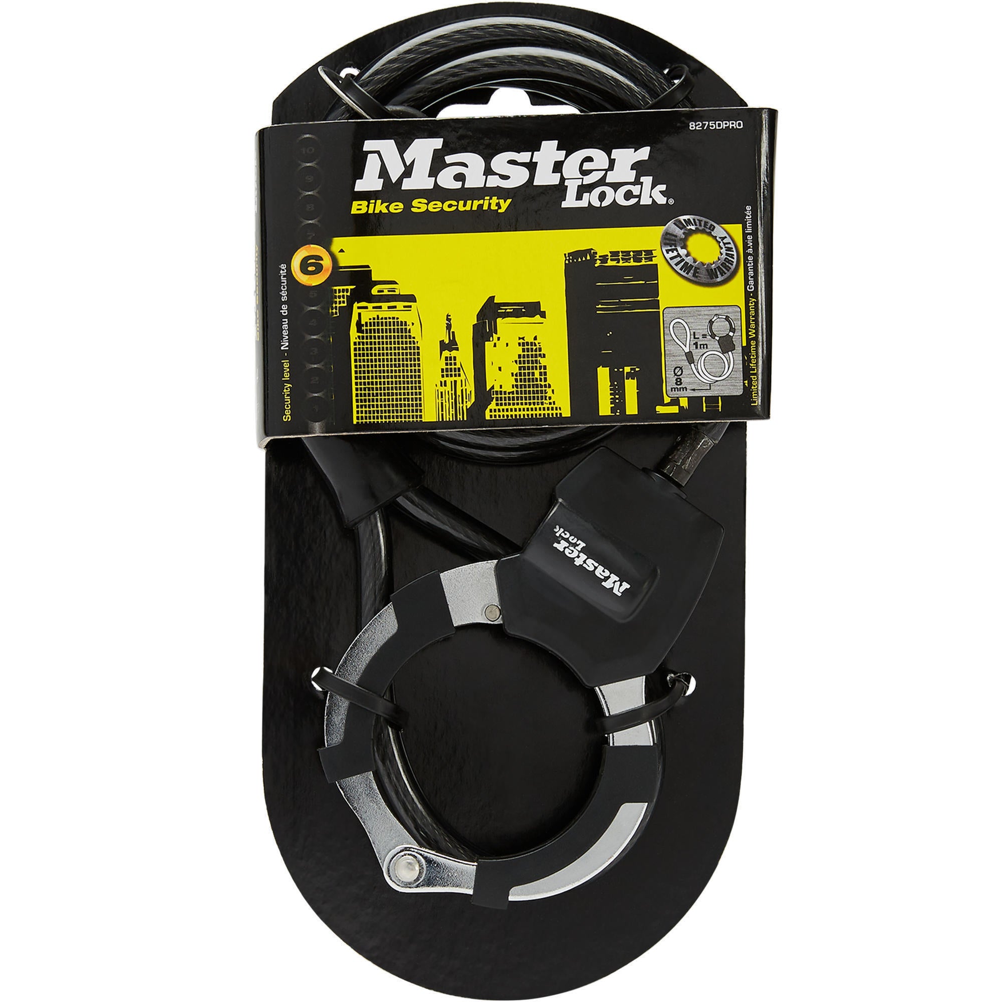 Cable Anti Vol 1m Menotte Master Lock Street Cuff - Trottinette et Vélo