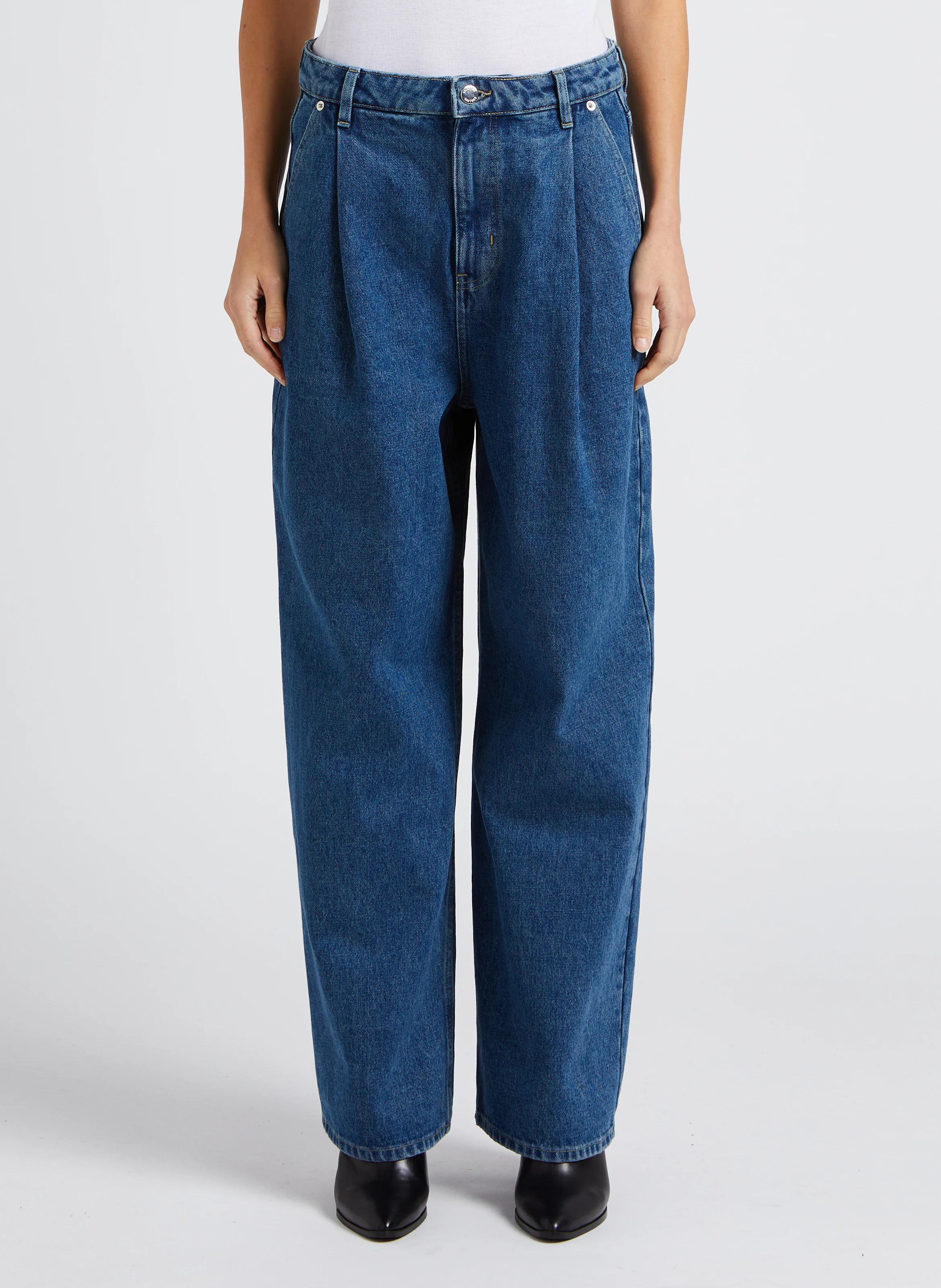 WILDEN - Jean large taille haute en coton | Bleu