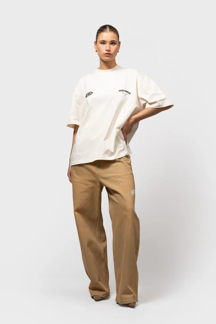 Equalité Stay Equal Boxy T-Shirt Dames Gebroken Wit