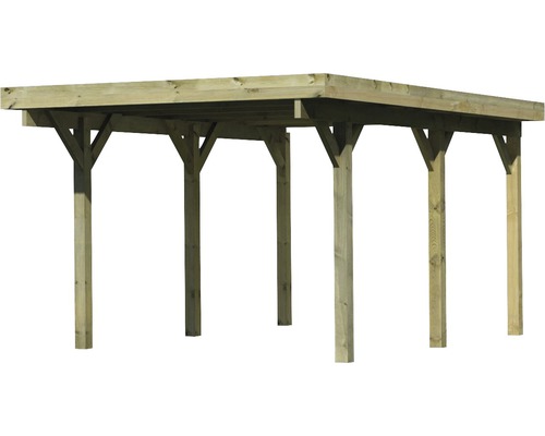 Enkele carport Karibu Dahnen 1 variant A 318x480 cm drukgeïmpregneerd