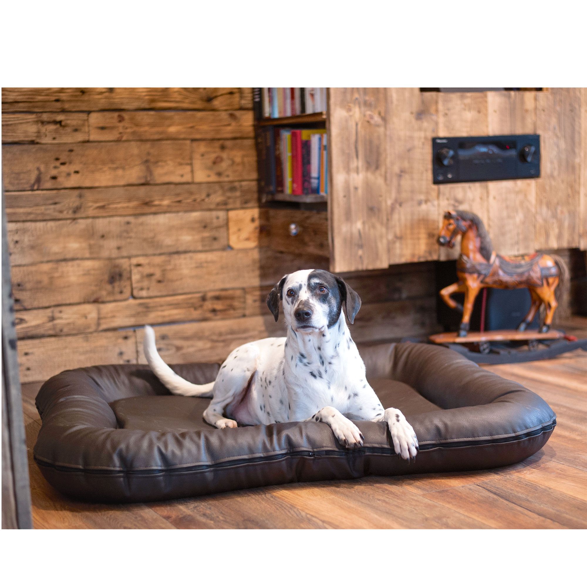 Hundebett Broom Exklusiv - Hundebett - waschbar -Kunstleder - 115x100x13cm