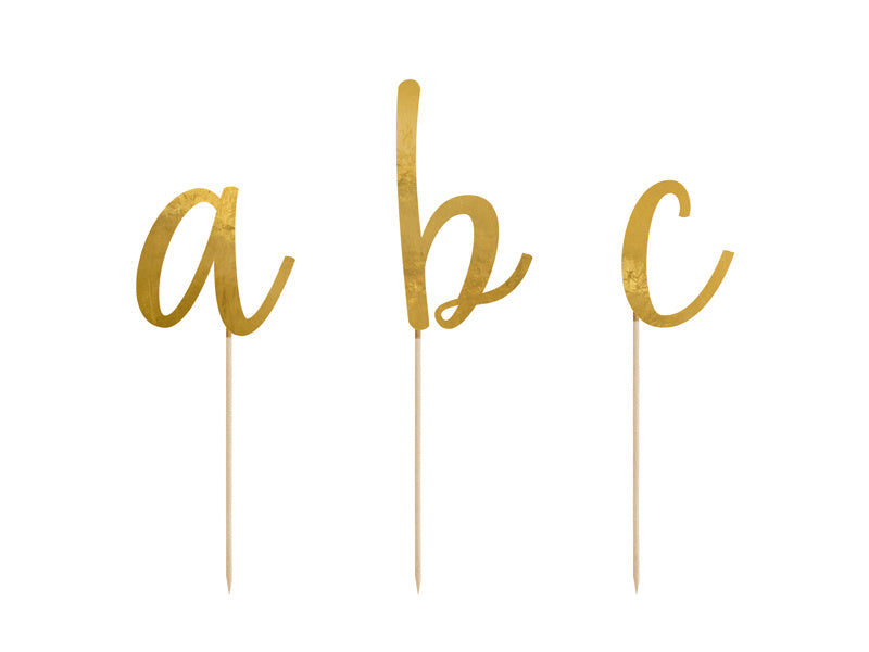 Taarttoppers Alfabet 12cm 53st