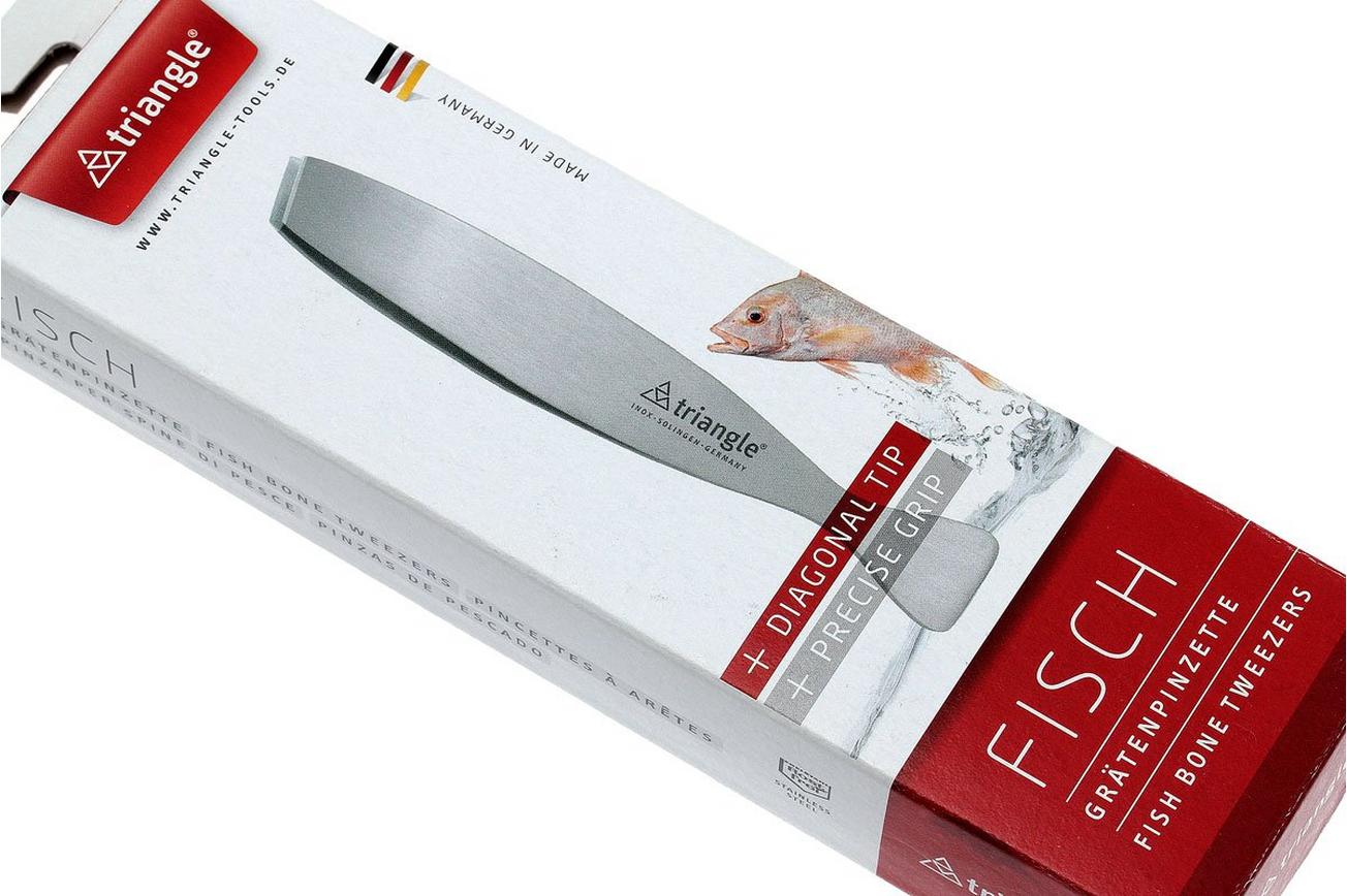 Triangle visgraatpincet schuin 13cm,  50.485.13.02