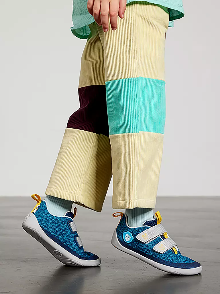 AFFENZAHN Kinder Barfußschuhe KNIT HAPPY Pinguin blau