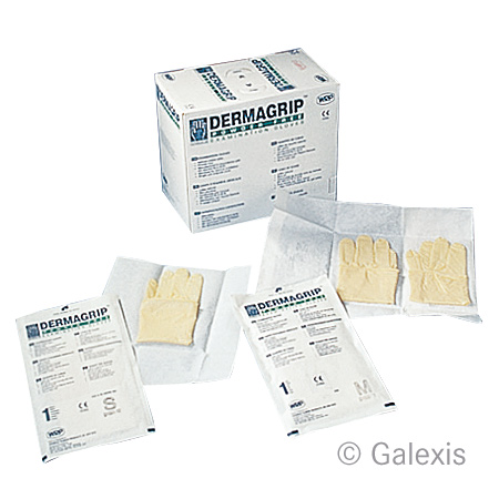 DERMAGRIP Untersuchungs-Handschuhe Latex S steril 50 Paar