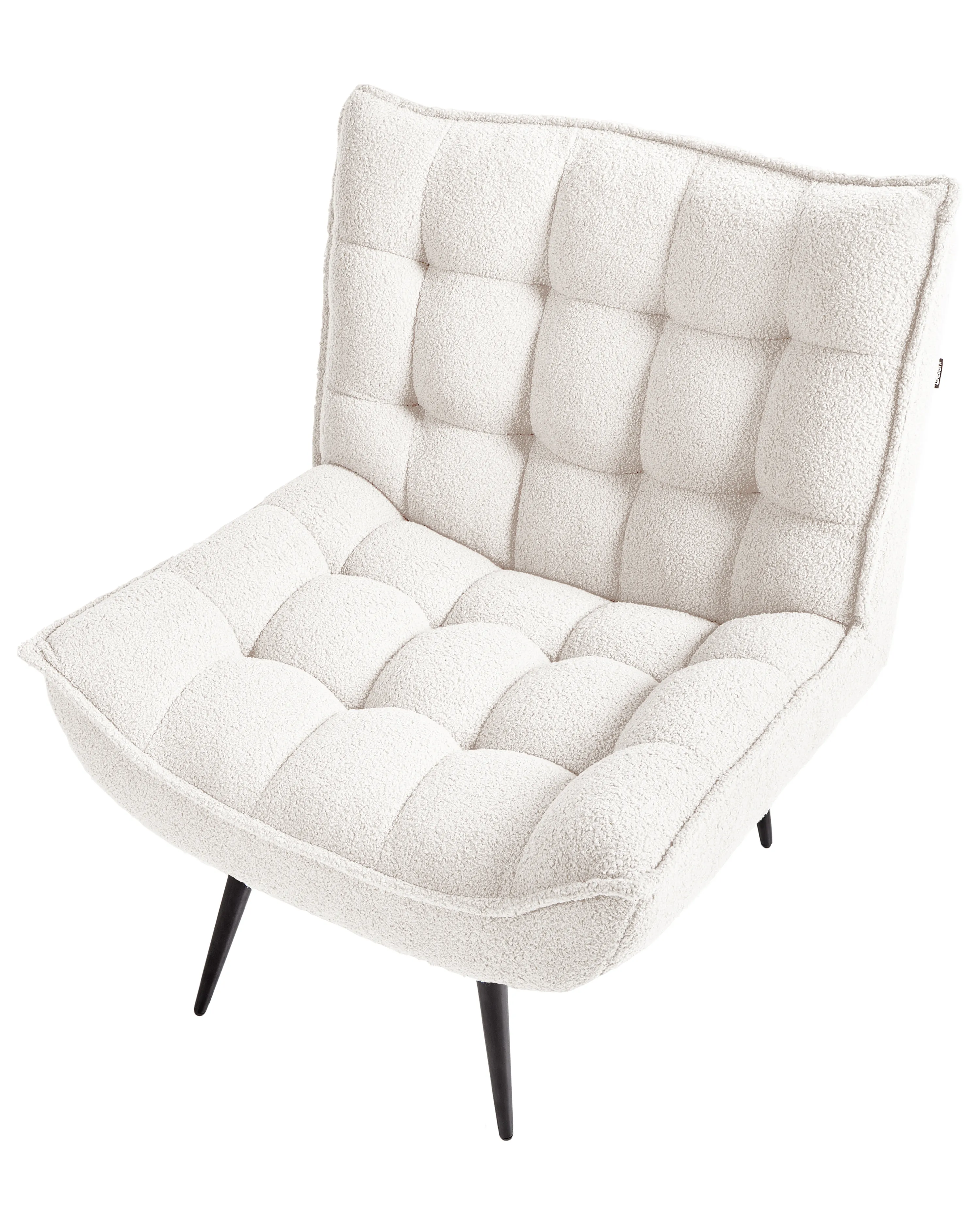 Fauteuil ALVESTA Bouclé Wit