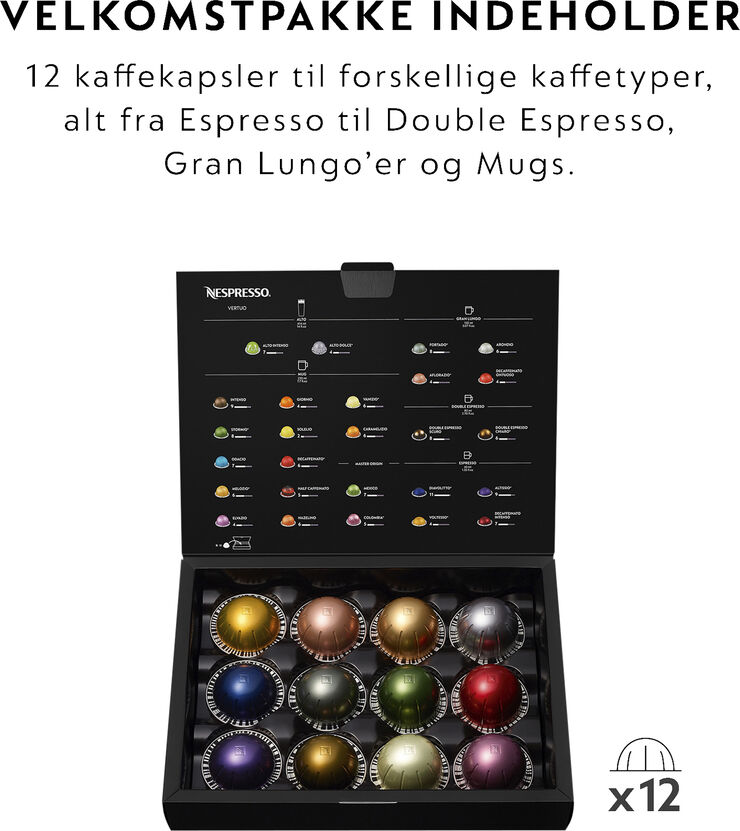 Nespresso Nespresso Vertuo Next kaffemaskine fra De'Longhi®, Matt Blac