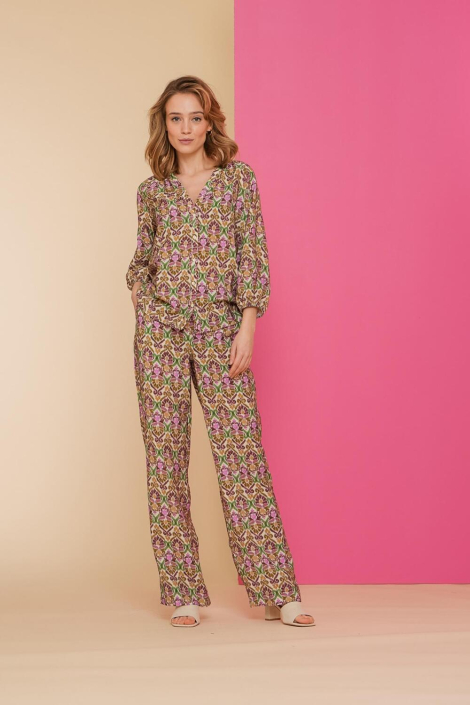 Geisha multi color dames broek