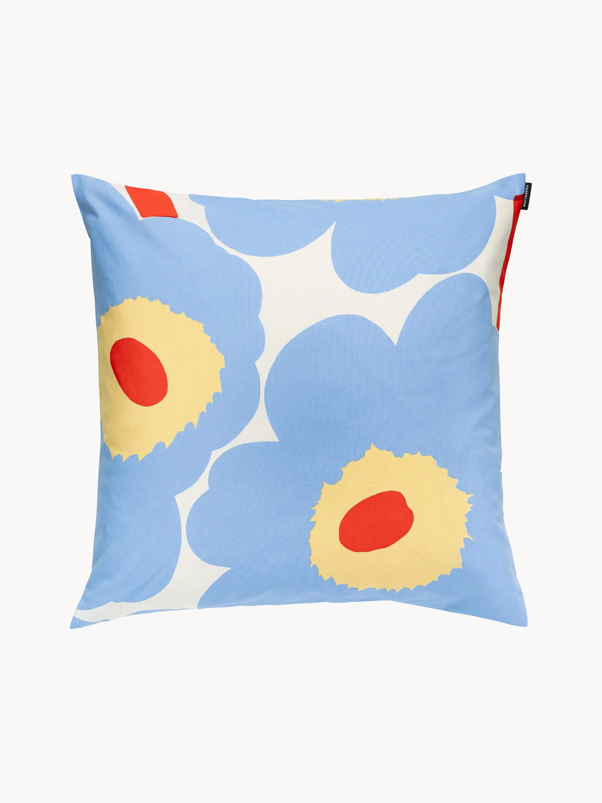 Katoenen kussenhoes Unikko met bloemenprint