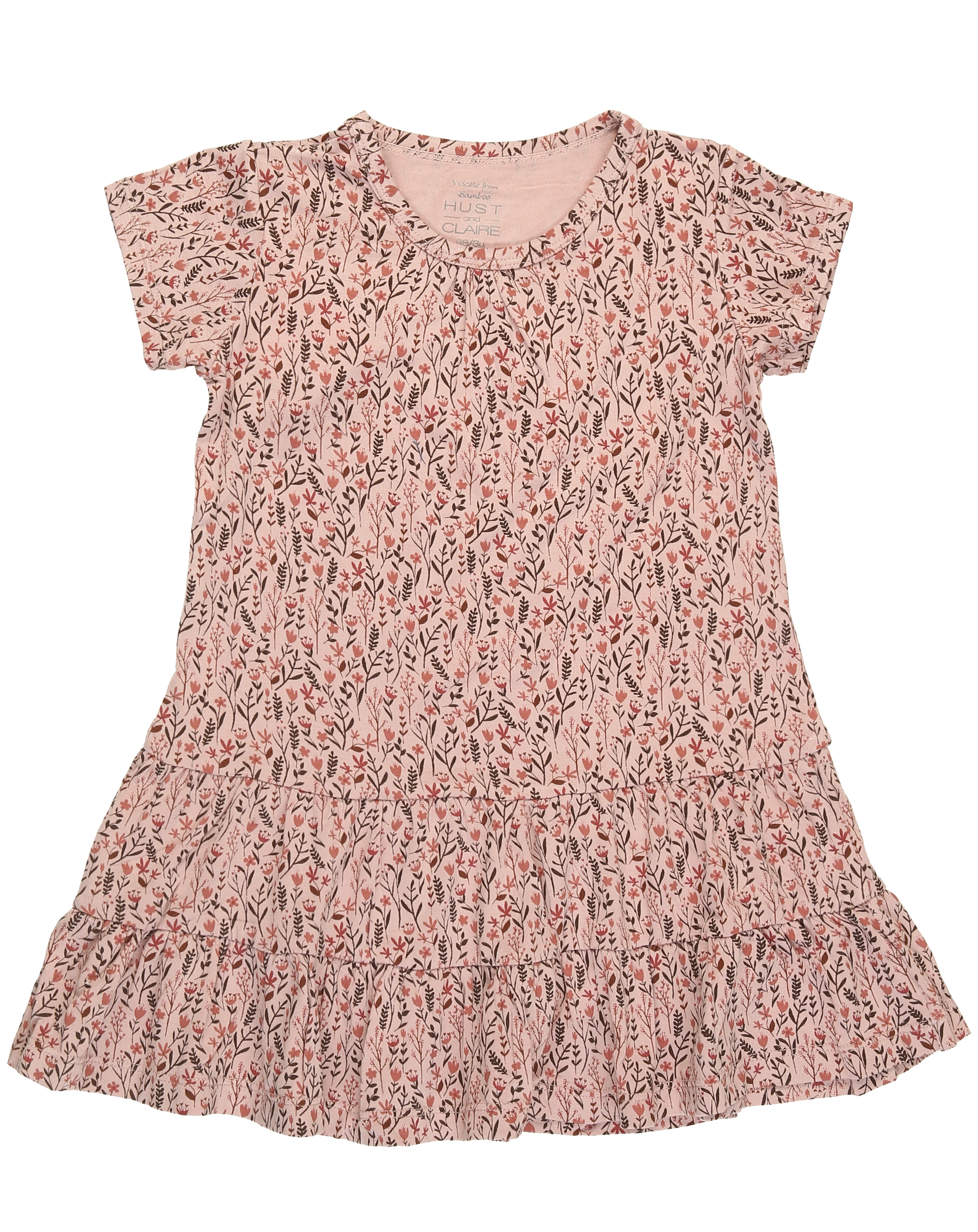 Kurzarm-Kleid FUIA in pale rose
